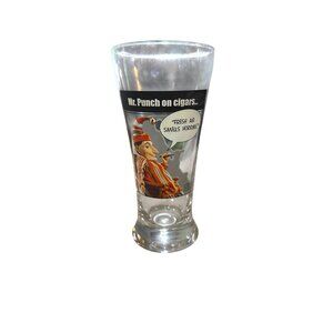 Mr Punch Cigars Glass Cup Ad Fresh Air Smells Horrible